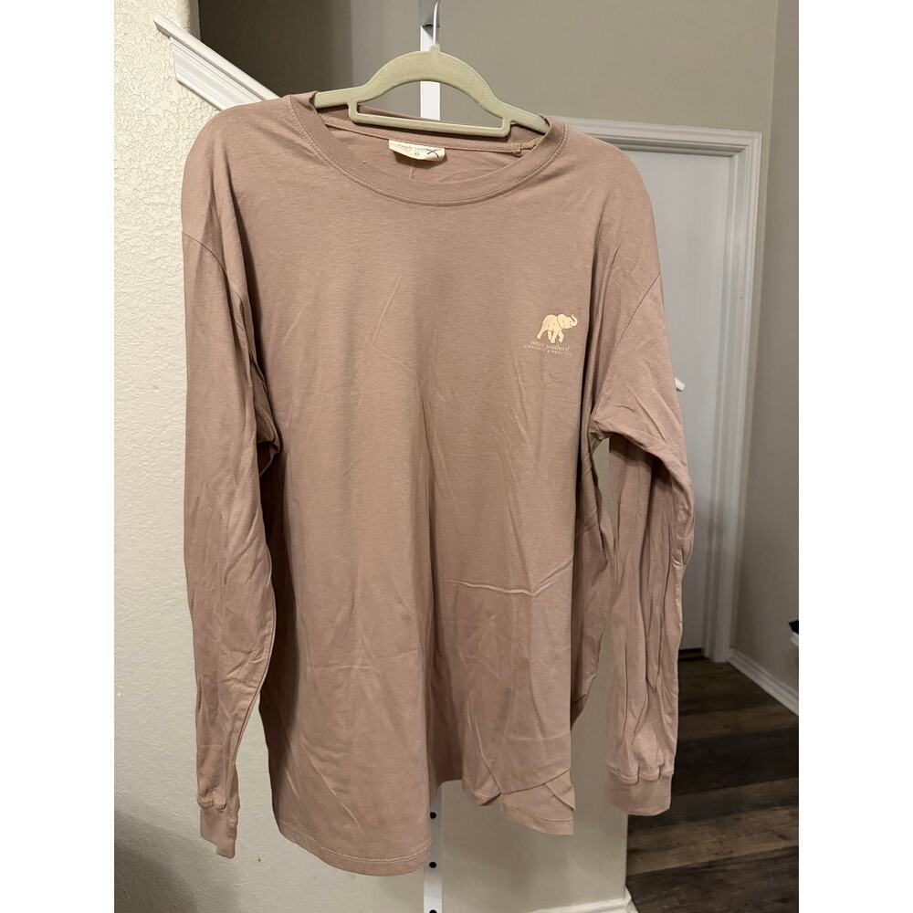 Simply Southern Brown Long Sleeve Elephant Graphic Tee size XL NWT